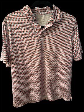 Vineyard Vines Red & Blue Lobster Patterned Polo